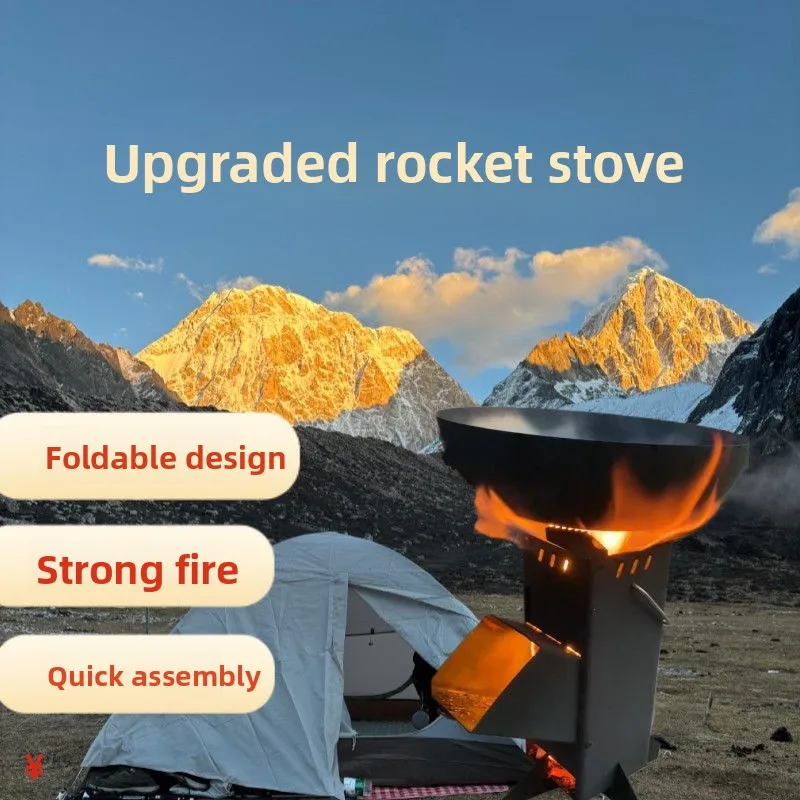 Camping Cooking Fire Stove - Zintegrowana składana kuchenka na drewno do