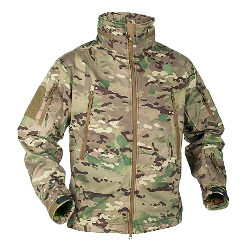 Camping Cooking Windbreak - Męskie zimowe jesienne kurtki softshell polarowe
