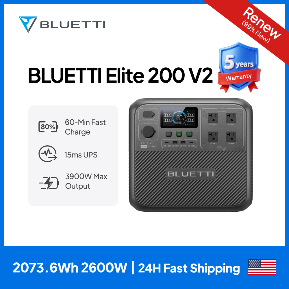 Camping Cooking Heater - 【Renew】BLUETTI Elite 200 V2 Przenośna Stacja