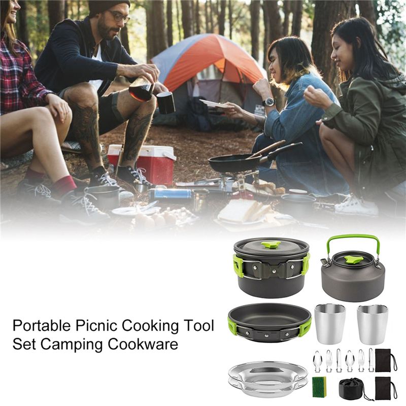【KUPCY】 Zestaw naczyń kempingo – Camping Cooking Pots And Pans recenzja i cena