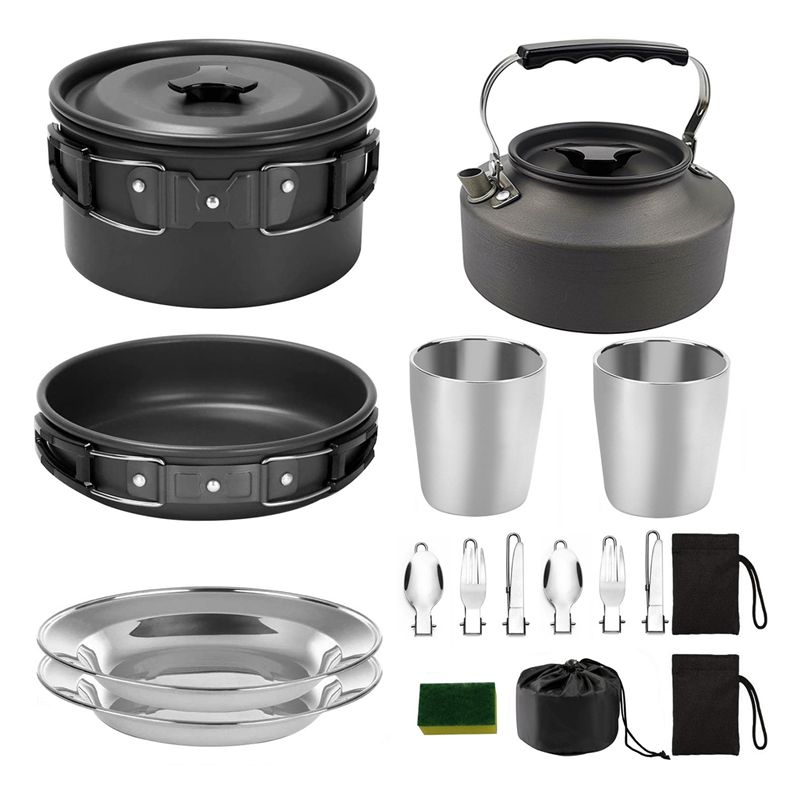 【KUPCY】 Zestaw naczyń kempingo – Camping Cooking Pots And Pans recenzja i cena