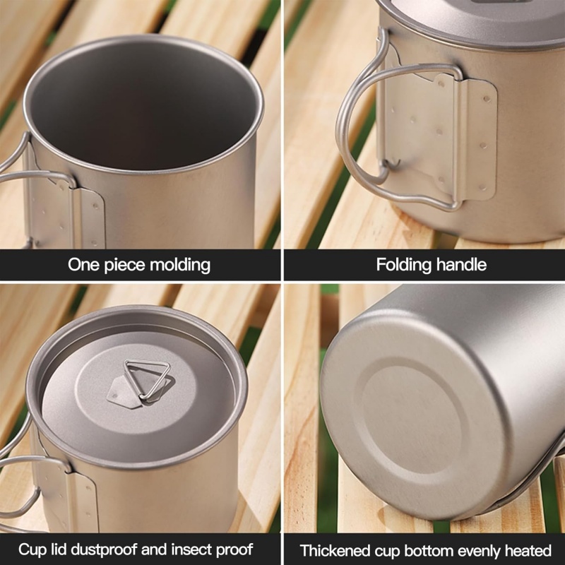 Tytanowy kubek turystyczny ze  – Camping Cooking Roll recenzja i cena