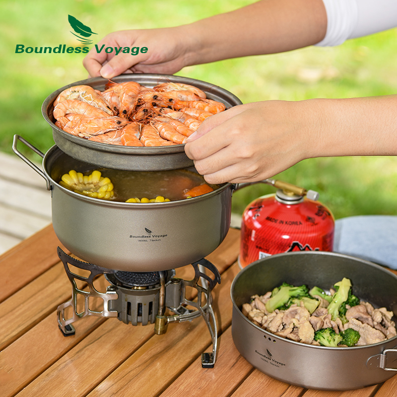 Zestaw Tytanowy Garnek Parowy  – Camping Cooking Pots And Pans recenzja i cena
