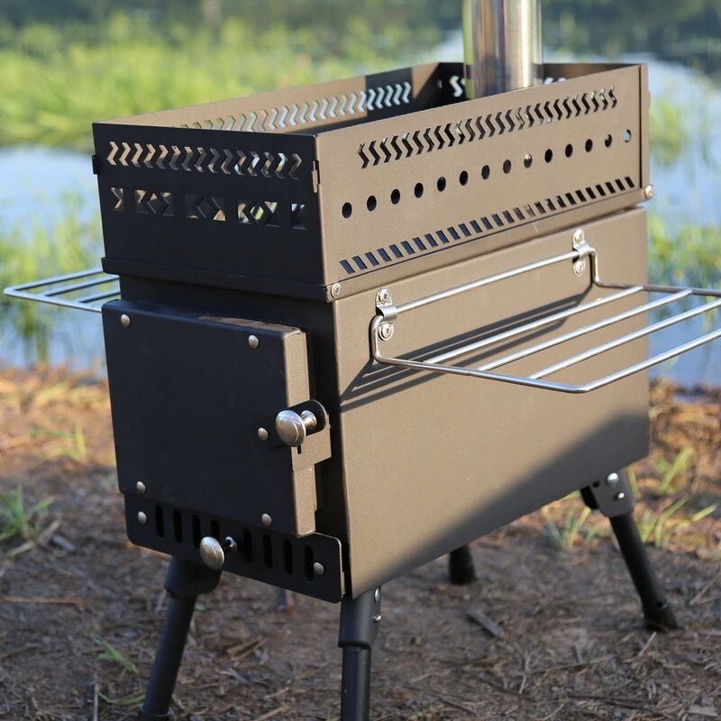Składana kuchenka na drewno ze – Camping Cooking Fire Stove recenzja i cena
