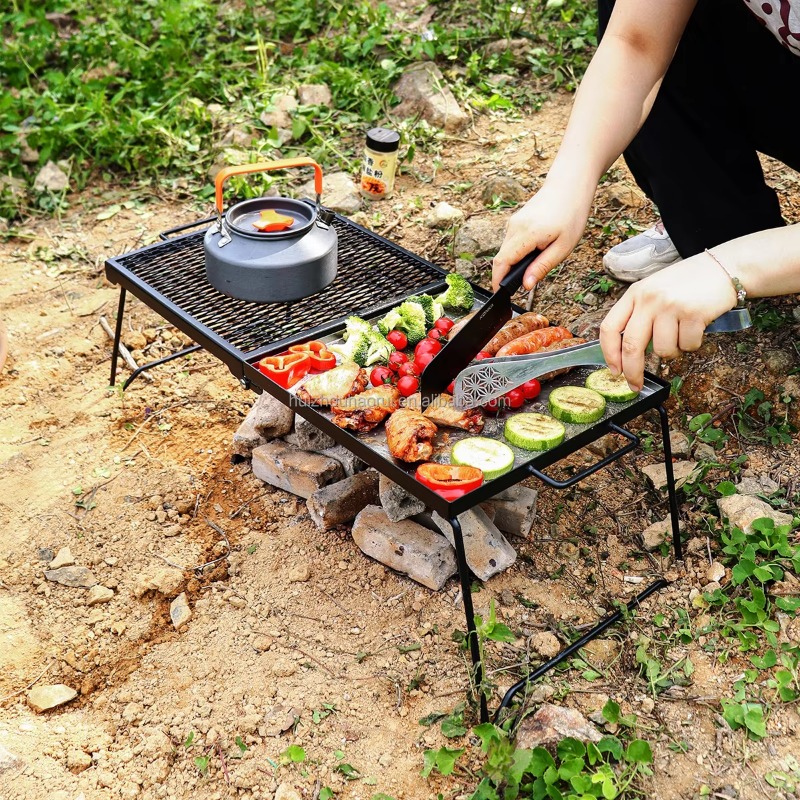 Przenośny składany ruszt do go – Camping Cooking Over Fire recenzja i cena
