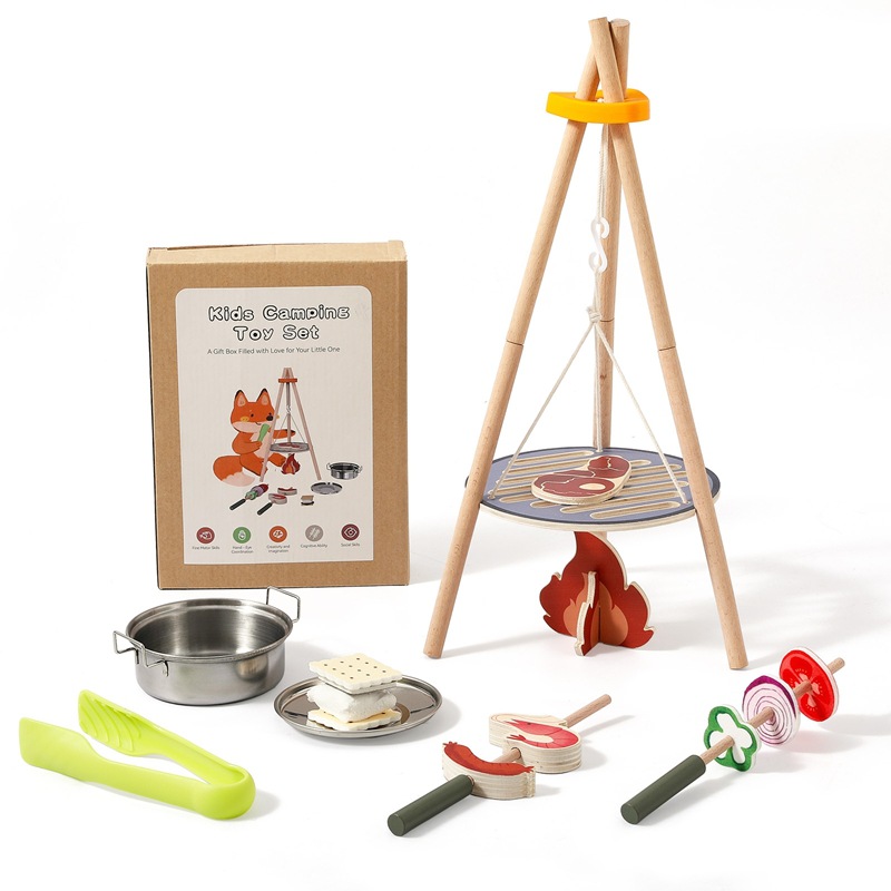 Drewniany zestaw zabawek do gr – Camping Cooking Gifts recenzja i cena