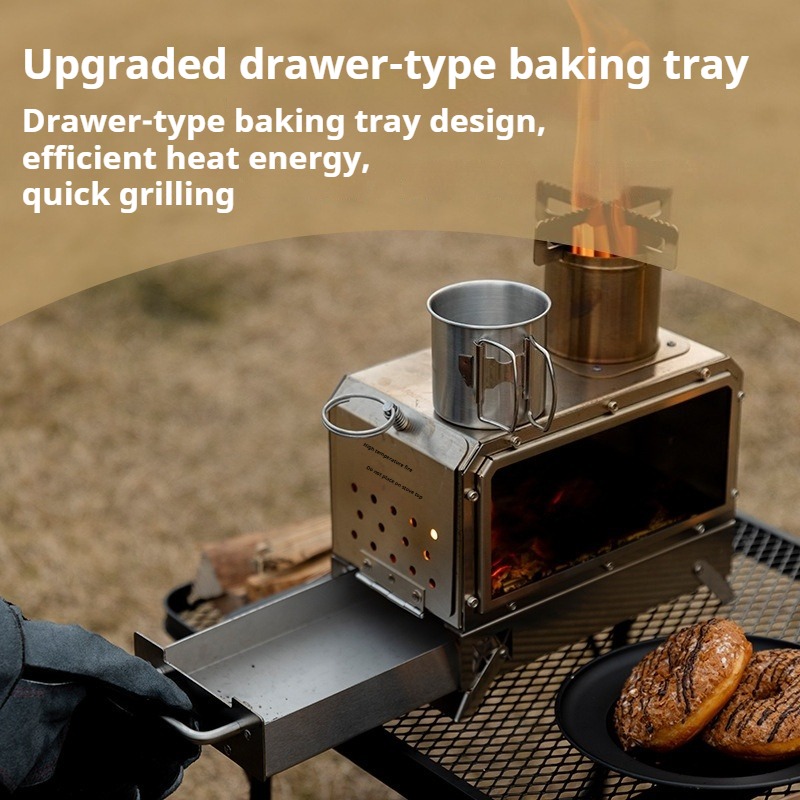 Kuchenka na drewno ze stali ni – Camping Cooking In Forest recenzja i cena