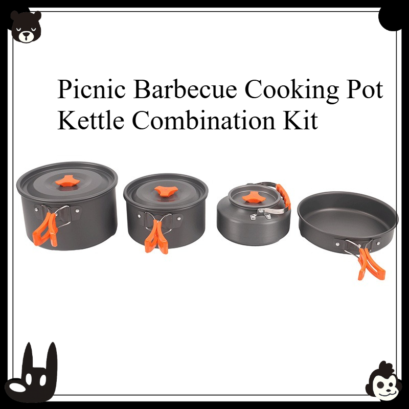 Przenośny Zestaw Naczyń Kempin – Camping Cooking Set With Kettle recenzja i cena