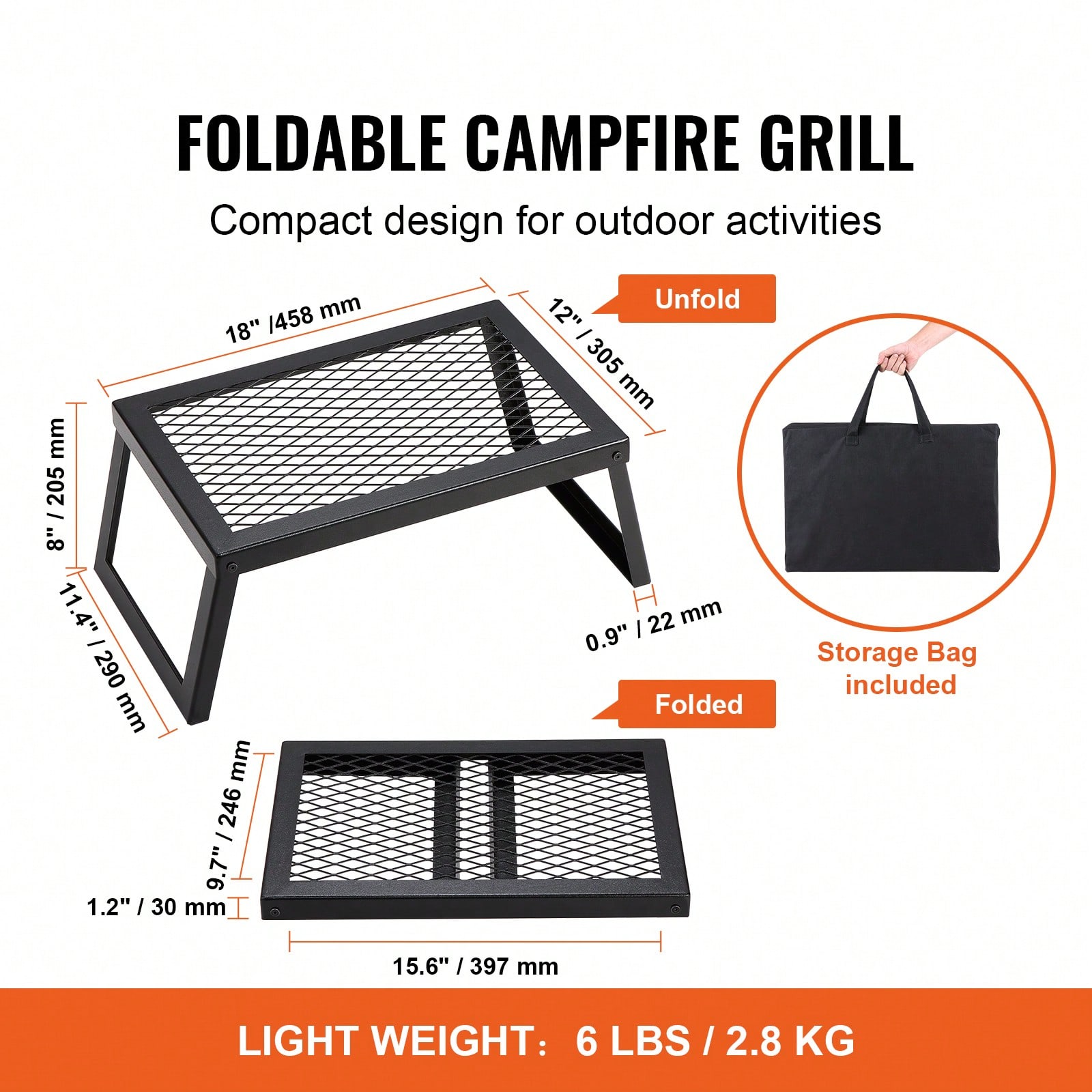 Składany/obrotowy grill na ogn – Camping Cooking Over Fire recenzja i cena