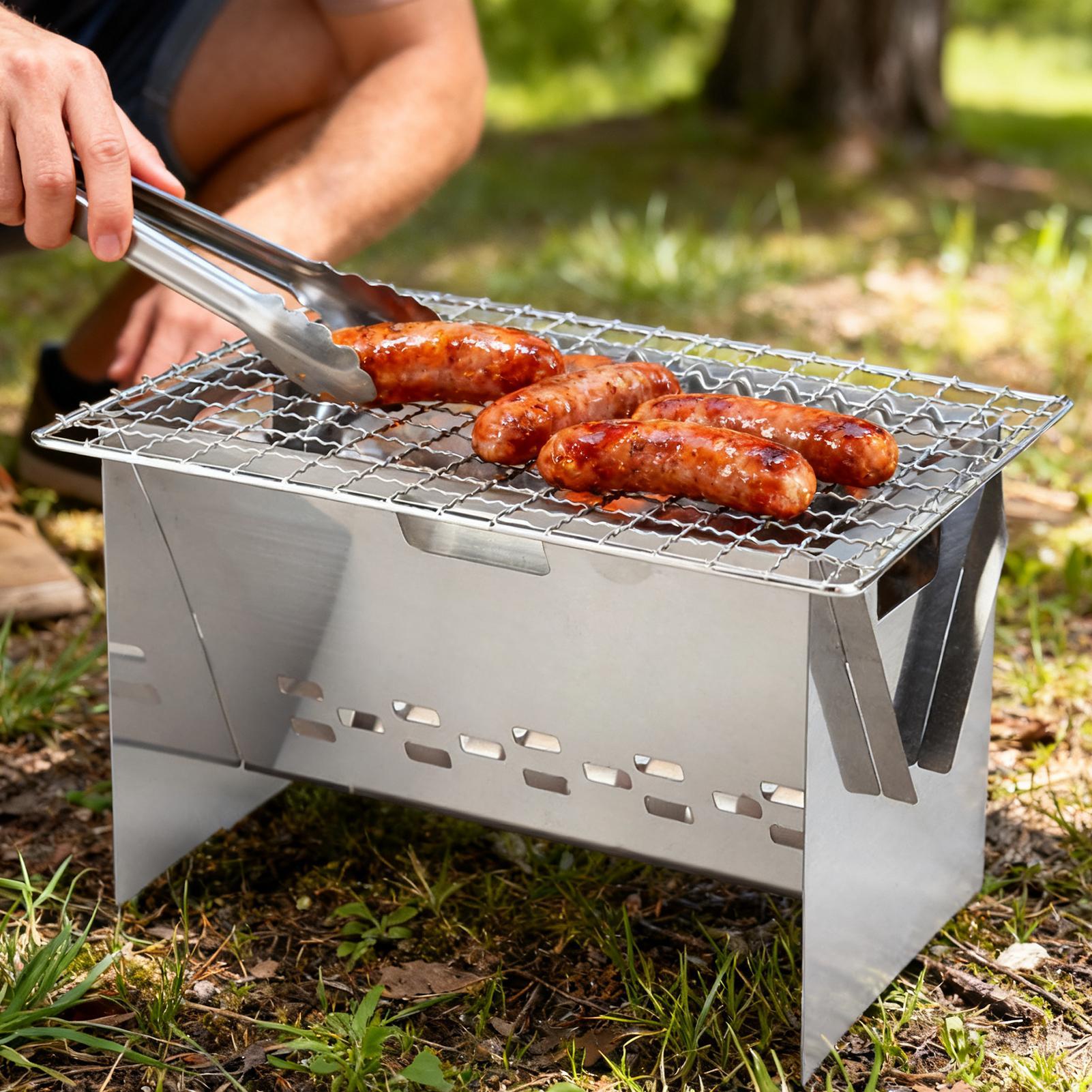 Grill na węgiel drzewny ze sta – Camping Cooking Fire Stove recenzja i cena